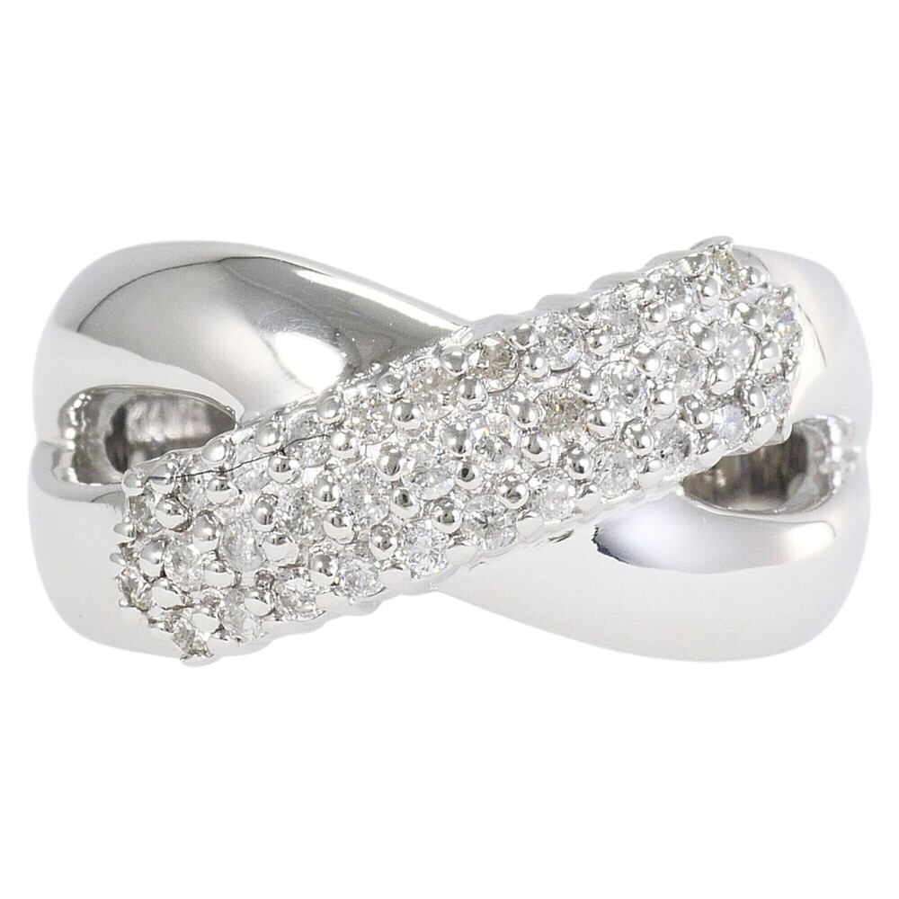 K14 14K WG White Gold Ring, 1 Diamond, 0.40ct, Total Weight 5.6g, Jewelry